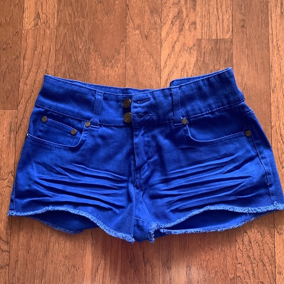Cobalt Blue Shorts. See measurements in photos - Picture 1 of 6